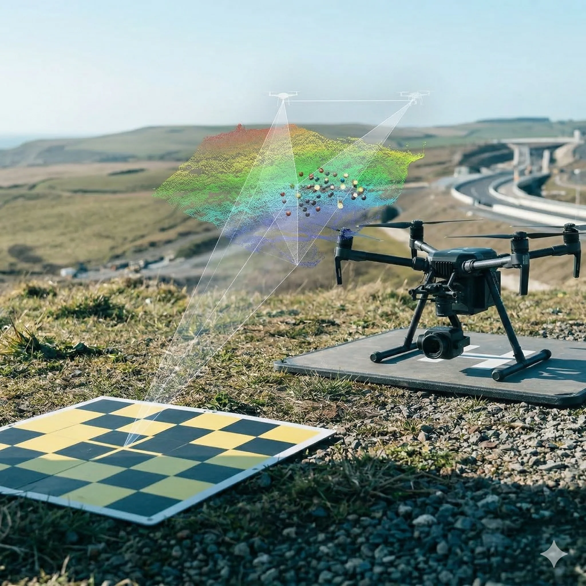 Medição de Ground Control Point com recetor GNSS RTK em Portugal - Terrages